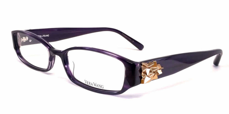 Vera Wang Designer Eyeglasses V055 in Plum :: Progressive