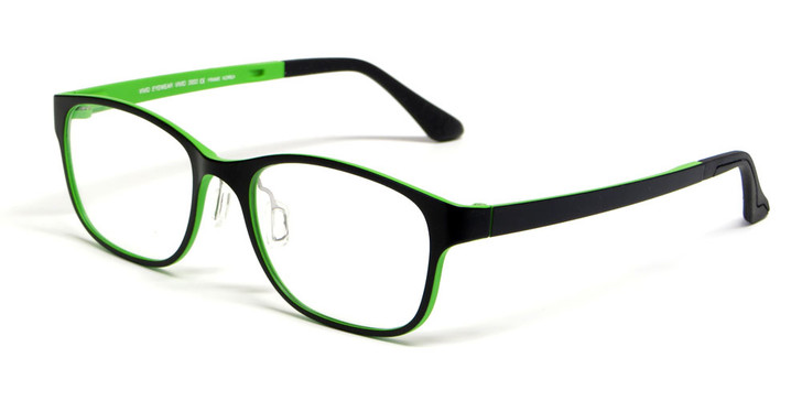 Calabria Viv 2002 Designer Eyeglasses in Black Green :: Progressive