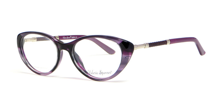 Valerie Spencer 9294 in Lilac Tortoise Designer Eyeglasses :: Progressive