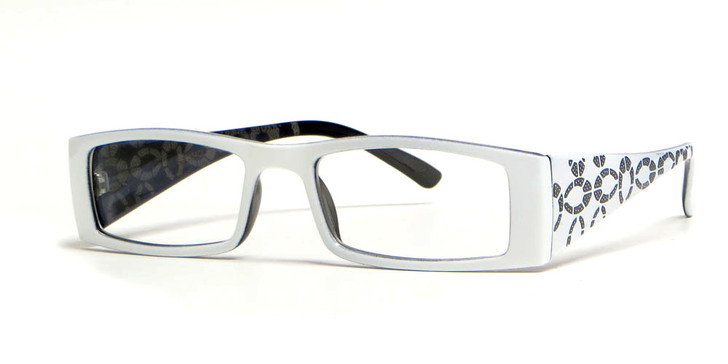 Calabria "Opti Clear" Designer Eyeglasses 3454 in White Black :: Progressive