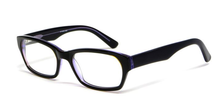 Calabria Viv Designer Eyeglasses 803 in Black & Purple :: Progressive