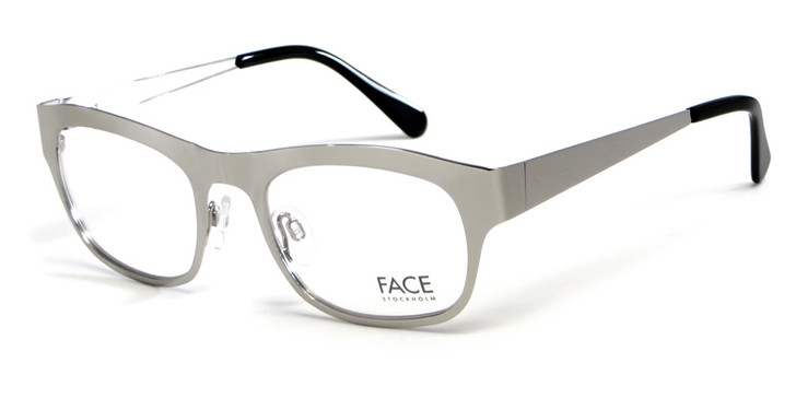 FACE Stockholm Cameo 1350-5504-5120 Designer Reading Glasses Silver Black 51 mm
