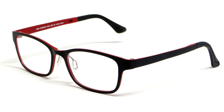 Calabria Vivid 2001 Designer Reading Glasses in Black Red 52 mm CHOOSE POWER