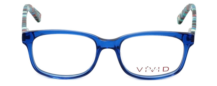 Calabria Viv Designer Eyeglasses 144 in Blue :: Progressive