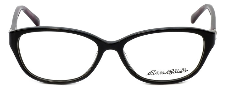 Eddie Bauer Designer Eyeglasses EB8606-Black-Purple in Black-Purple 54mm :: Progressive