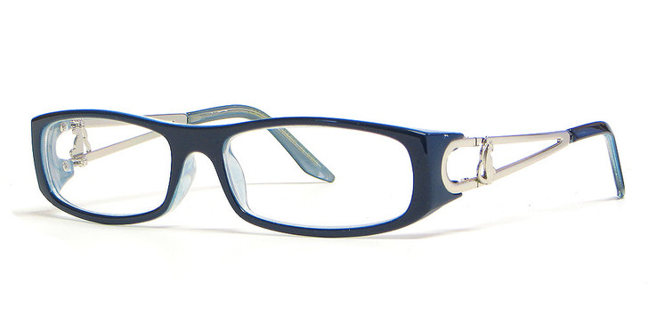 Calabria "Opti Clear" Designer Crystals Reading Glasses 3479 in Blue