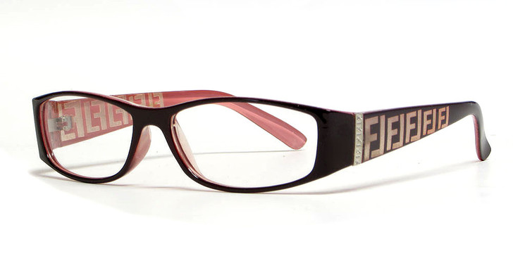 Calabria "Opti Clear" Designer Reading Glasses 3488 in Burgundy Pink