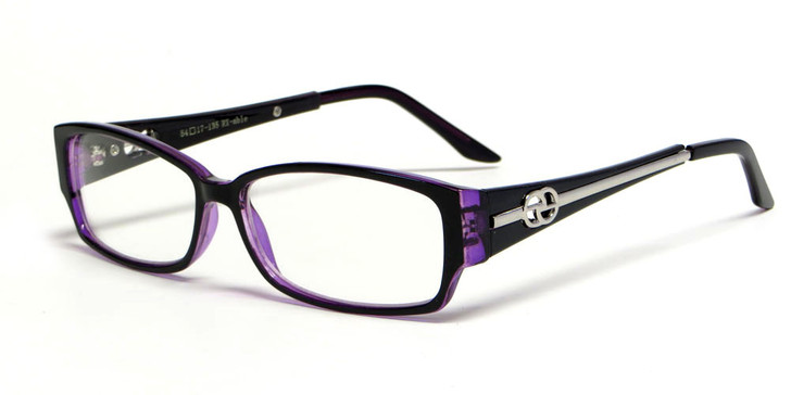 Calabria "Opti Clear" Designer Reading Glasses 3493 in Black Violet