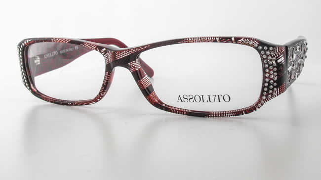 Assoluto Designer Eyeglasses D12 in Burgundy :: Rx Bi-Focal