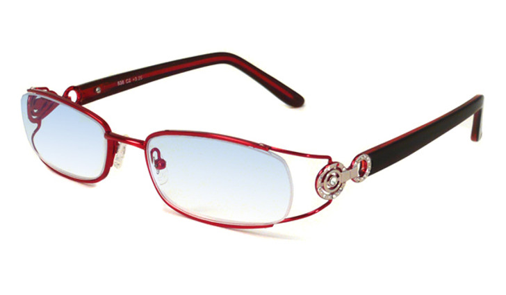 Calabria Designer Eyeglasses 838 Red :: Rx Bi-Focal