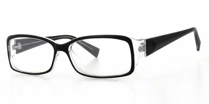 Soho Designer Eyeglasses 96 in Black Crystal :: Rx Bi-Focal