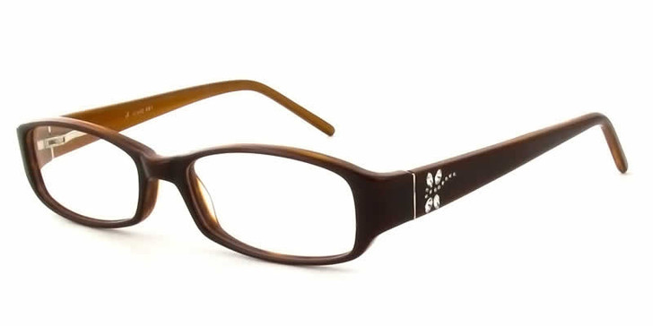 Calabria Viv Designer Eyeglasses 681 in Brown :: Rx Bi-Focal
