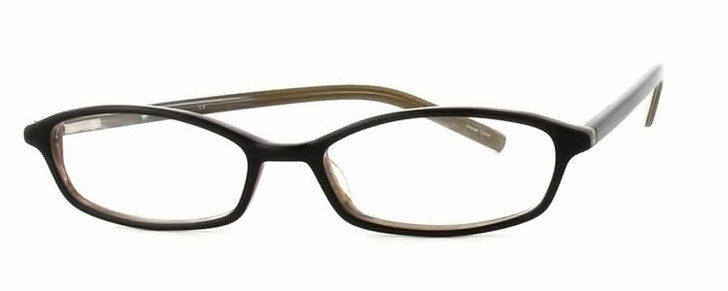 Calabria Viv Designer Eyeglasses 723 in Black-Brown :: Rx Bi-Focal
