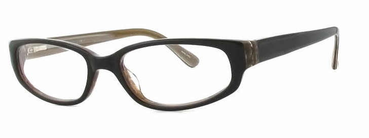 Calabria Viv Designer Eyeglasses 725 in Black -Brown :: Rx Bi-Focal