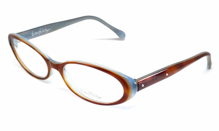 Lilly Pulitzer Designer Eyeglasses Lynne in Tortoise-Blue :: Rx Bi-Focal