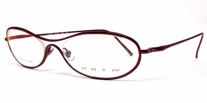 Kata Designer Eyeglasses 234 Mondo in Prune Red :: Rx Bi-Focal