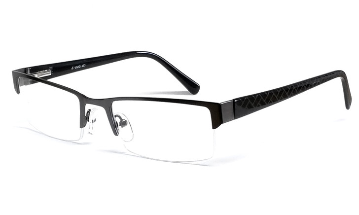 Calabria Viv 433 Designer Eyeglasses in Gun-Metal :: Rx Bi-Focal