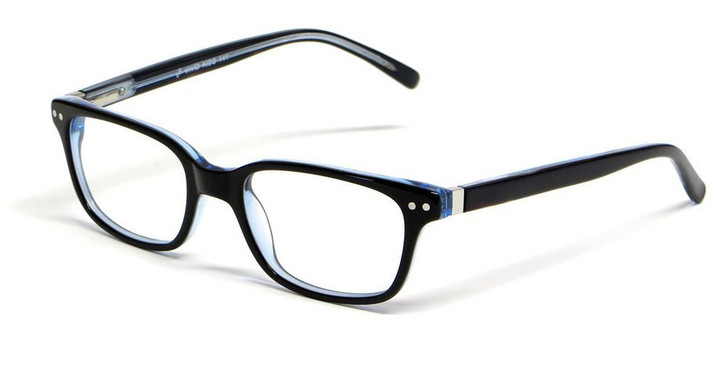 Calabria Viv Kids 141 Designer Eyeglasses in Black & Demi-Blue :: Rx Bi-Focal