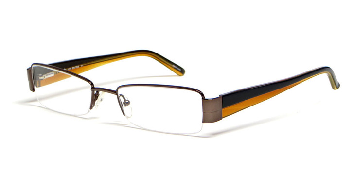 Calabria Viv 5003 Designer Eyeglasses in Black Orange :: Rx Bi-Focal