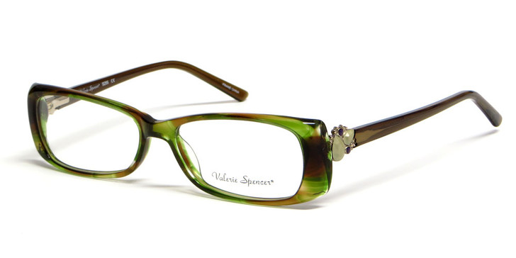 Valerie Spencer 9266 in Tea Designer Eyeglasses :: Rx Bi-Focal