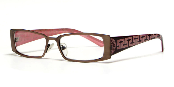 Calabria "Opti Clear" Designer Eyeglasses 3413 in Burgundy Pink :: Progressive