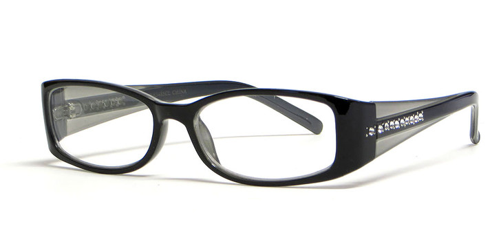 Calabria "Opti Clear" Designer Eyeglasses 3485 in Black Green :: Rx Bi-Focal