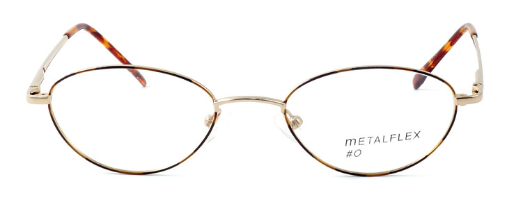 Calabria MetalFlex Designer Eyeglasses O in Gold in Brown :: Rx Bi-Focal