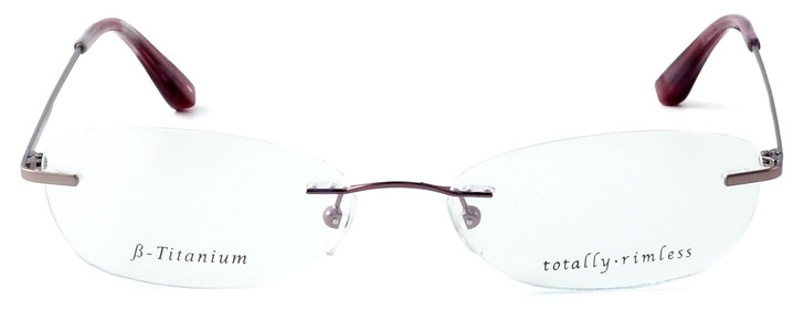 Totally Rimless Designer Eyeglasses TR130-BRY in Berry :: Rx Bi-Focal