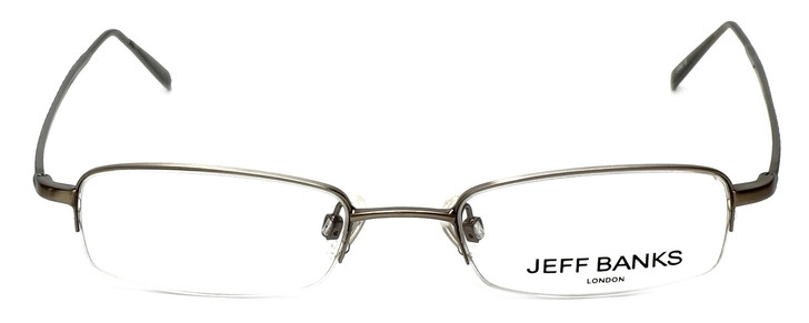 Jeff Banks London Designer Eyeglasses Chalk Farm in Matte-Gunmetal :: Rx Bi-Focal