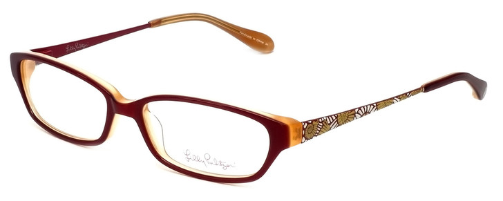 Lilly Pulitzer Designer Eyeglasses Kelton in Raspberry 53mm :: Custom Left & Right Lens