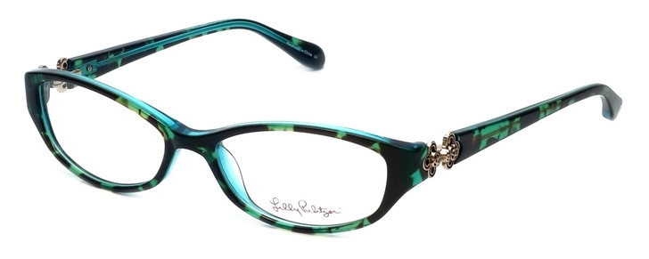 Lilly Pulitzer Authentic Designer Reading Glasses Kolby Tortoise-Aqua Blue 51mm