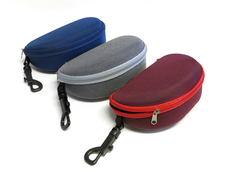 Large Mesh Ballistic Zippered Hard Case with Clip