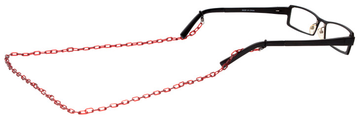 Calabria Link Eyeglass/Sunglass Chain Lanyard Necklace Wine Red Adustable Tips