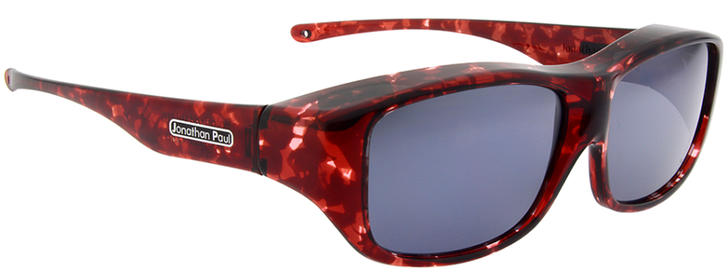 Jonathan Paul® Fitovers Eyewear Large Quamby in Claret-Tortoise & Gray QL004