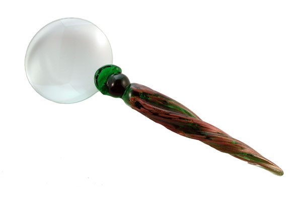 Handheld Magnifying Glass Art Glass Magnifier Green
