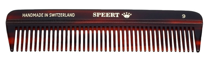 Speert Handmade Swiss European Designer Comb Style #9 5"In Havana Tortoise Brown