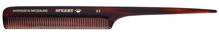 Speert Handmade Swiss European Comb Style #22 8"x 1 Inches Havana Tortoise Brown