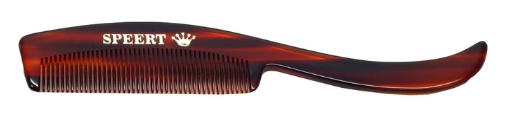 Speert Handmade European Moustache Comb Style #1618 5"Inch Havana Tortoise Brown