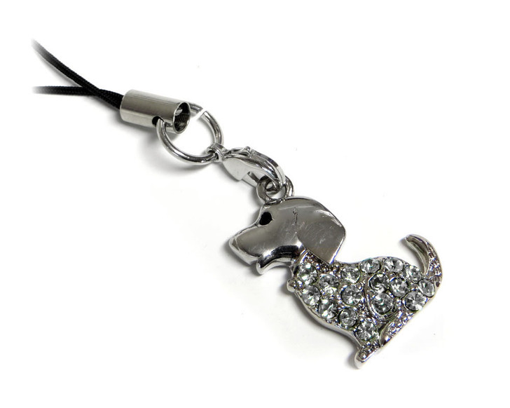 Cell Phone Gems Charms Lanyard Accessory 6013 in Clear