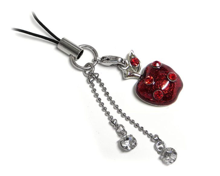 Cell Phone Gems Charms Lanyard Accessory 6015 in Red