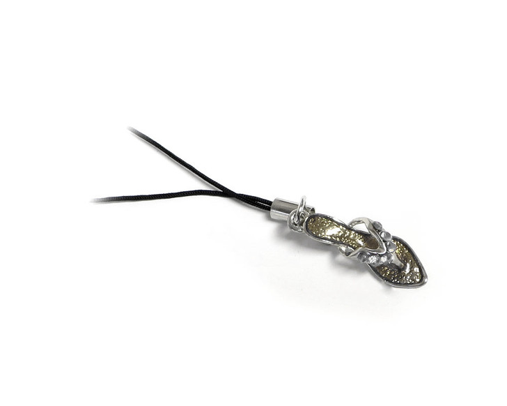 Cell Phone Gems Charms Lanyard Accessory 6023 in Silver