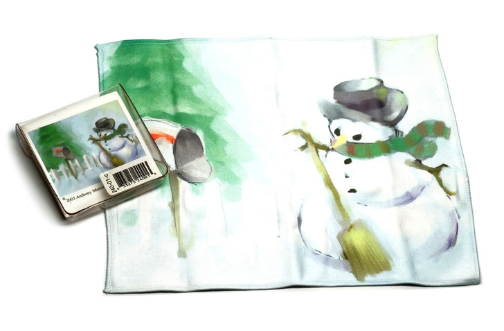 Holiday Christmas Theme Cleaning Cloth Snowman with Mailbox