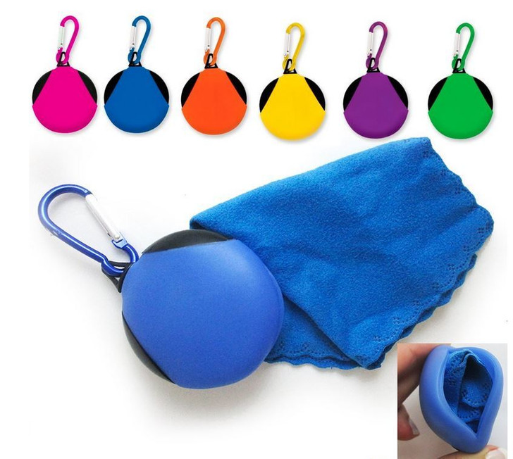 Squeeze Case with Micro-Fiber Cleaning Cloth & Keychain Ring Pocket Travel Size