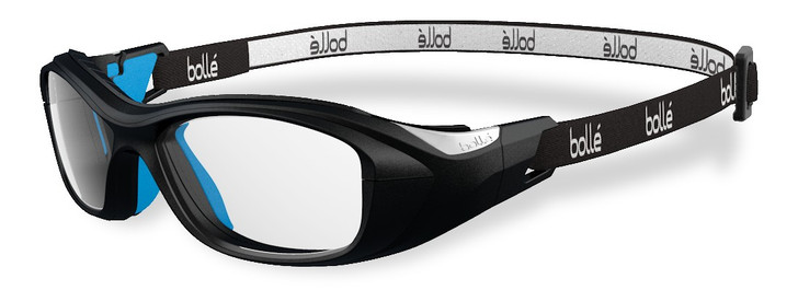 Bollé Sports Goggles Youth Sport Protective Series 'Swag' in Black & Electric Blue with Strap MEDIUM SIZE