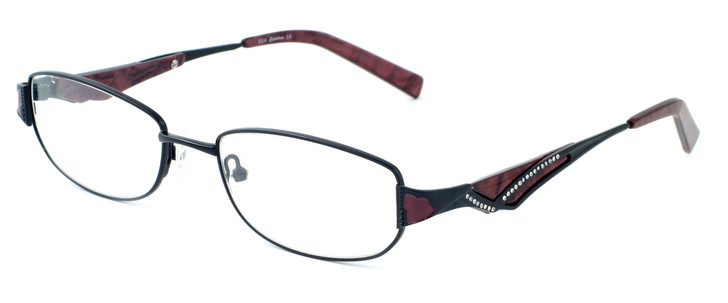 Calabria Designer Reading Glasses 824 Black Burgundy Red Crystal 10 POWER CHOOSE