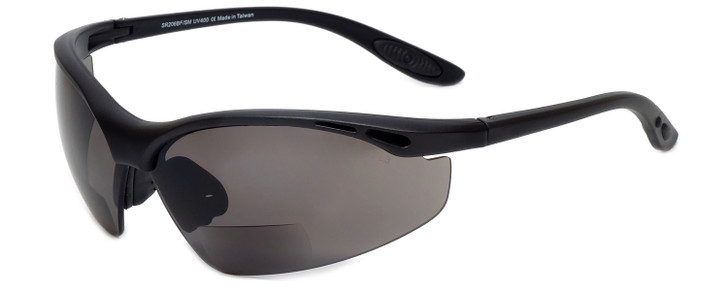 Calabria 91348 Bi-Focal Safety Glasses Smoke Grey Shatterproof 5 Power to Choose