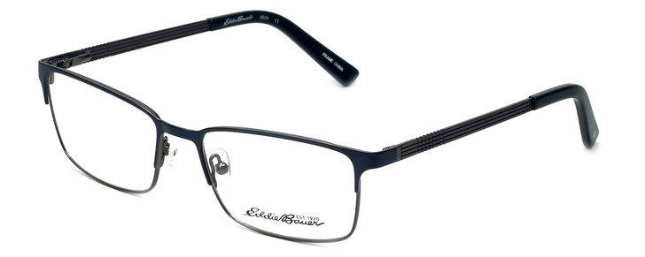 Eddie-Bauer Designer Eyeglasses EB8604 in Navy-Gunmetal 54mm :: Custom Left & Right Lens
