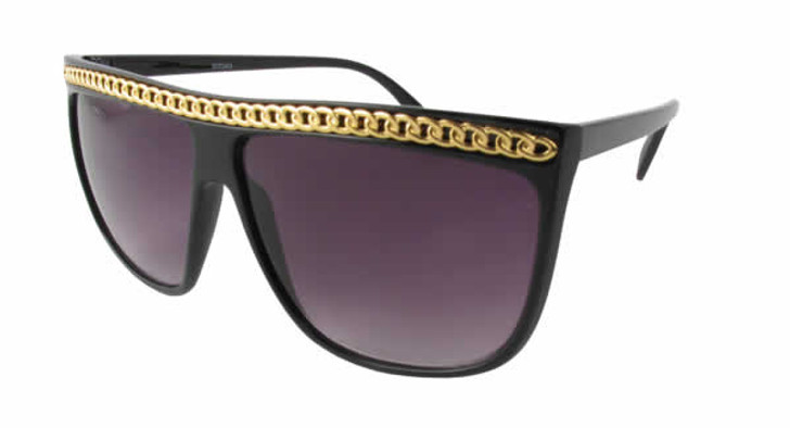 Calabria Fashion Sunglasses LB Chain in Black