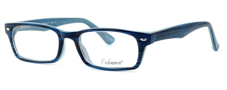 Enhance Optical Authentic Designer Reading Glasses 3928 Deep-Blue Power Options