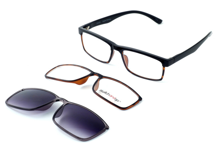Switch and Go Switchable Eyewear 018-C2 in Shiny Black